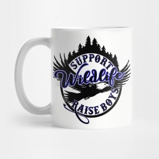 Support Wildlife Raise Boys Blue Mug